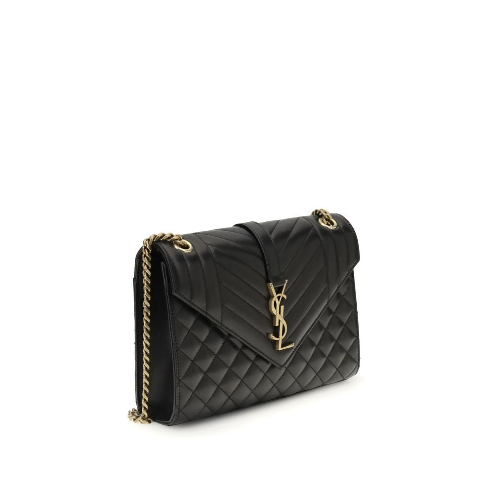 Saint Laurent Black Calf Leather Bos Taurus Shoulder Bag
