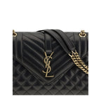 Saint Laurent Black Calf Leather Bos Taurus Shoulder Bag