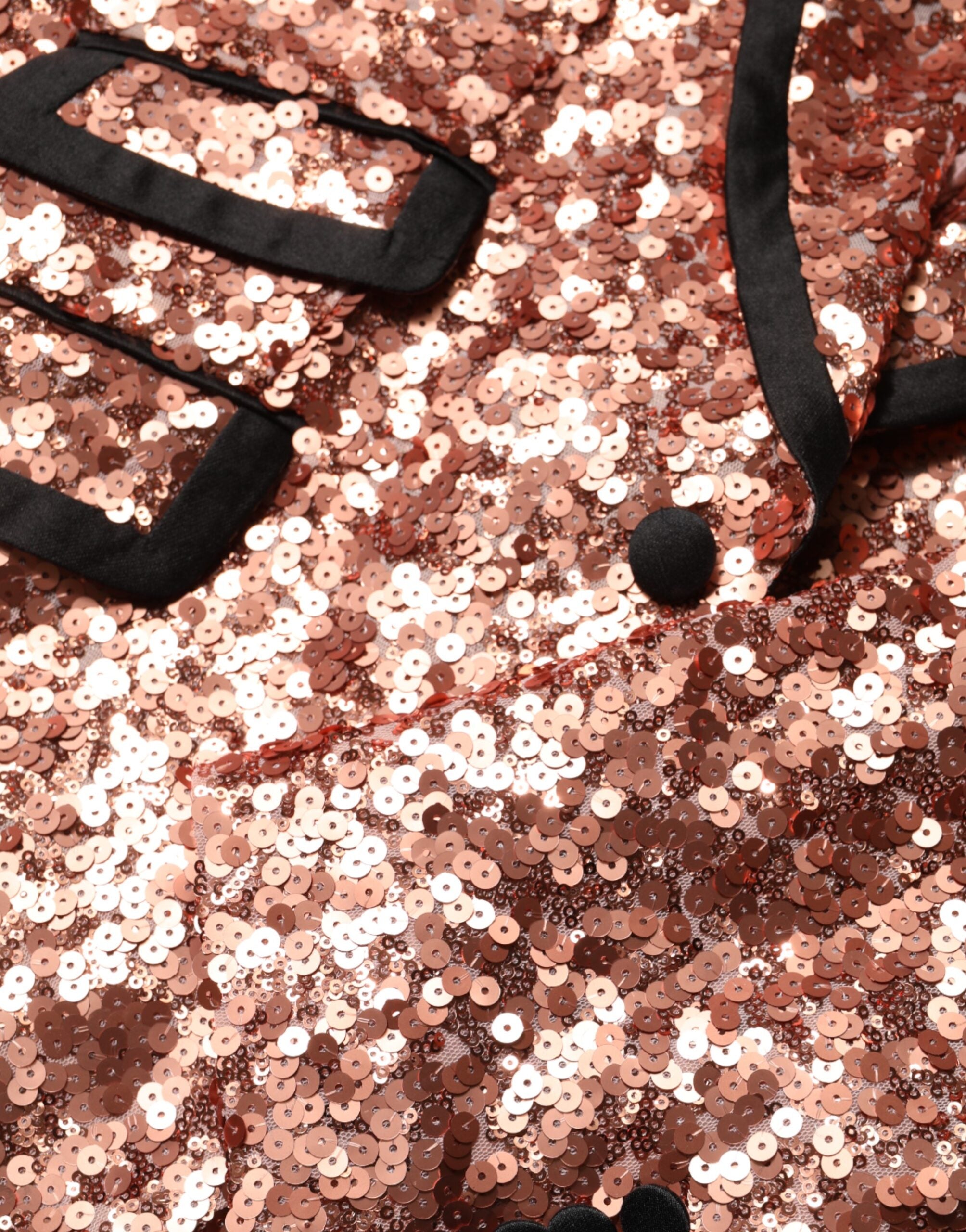 Dolce & Gabbana Pink Sequin SICILIA 1 Button Men Suit Blazer