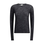 Saint Laurent Black Cashmere Long Sleeve T-Shirt