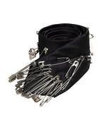 Authentic Designer Authentic Designer Dolce & Gabbana Black Safety Pins Silk Adjustable Necktie Accessory Tie - KRA3438