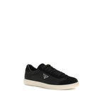 Prada Black Leather Low Top Sneakers