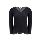 Fendi Black Fleece Wool Top