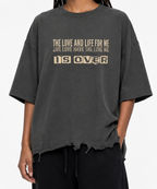 Vintage Wash Boxy Distressed Hem T-Shirt