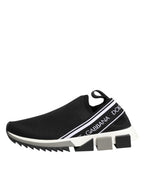Dolce & Gabbana Black Slip On Sorrento Low Top Sneakers Shoes