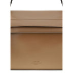 Tod's Brown Calf Leather Bos Taurus Shoulder Bag