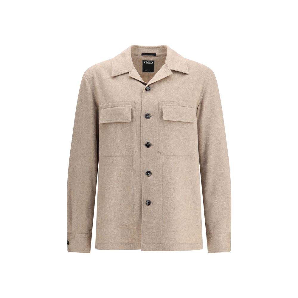 ZEGNA Beige Cotton Coat