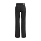 Saint Laurent Black Cotton Straight-Leg Jeans