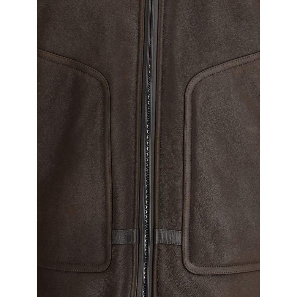 Valstar Brown Leather Biker Jacket