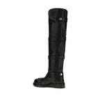 Dolce & Gabbana Black Calf Leather Bos Taurus Lace-Up Boots