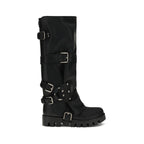 Dolce & Gabbana Black Calf Leather Bos Taurus Lace-Up Boots