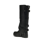 Dolce & Gabbana Black Calf Leather Bos Taurus Lace-Up Boots