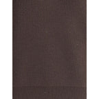 Saint Laurent Brown Lamb Leather Sweatshirt