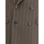 Tagliatore Gray Fleece Wool Suits And Blazer