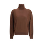 Saint Laurent Brown Cashmere Turtleneck