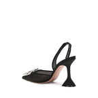 Amina Muaddi Black Polyester High Heel Pumps