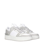 Jimmy Choo White Leather Low Top Sneakers