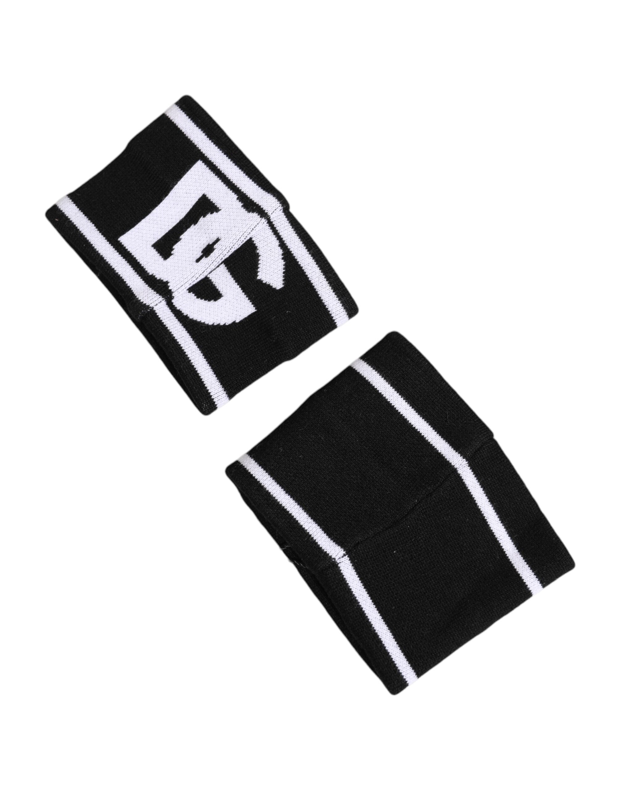 Authentic Designer Authentic Designer Dolce & Gabbana Black White DG Logo Cotton 1 Pair One Wristband