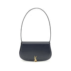 Saint Laurent Blue Calf Leather Bos Taurus Shoulder Bag