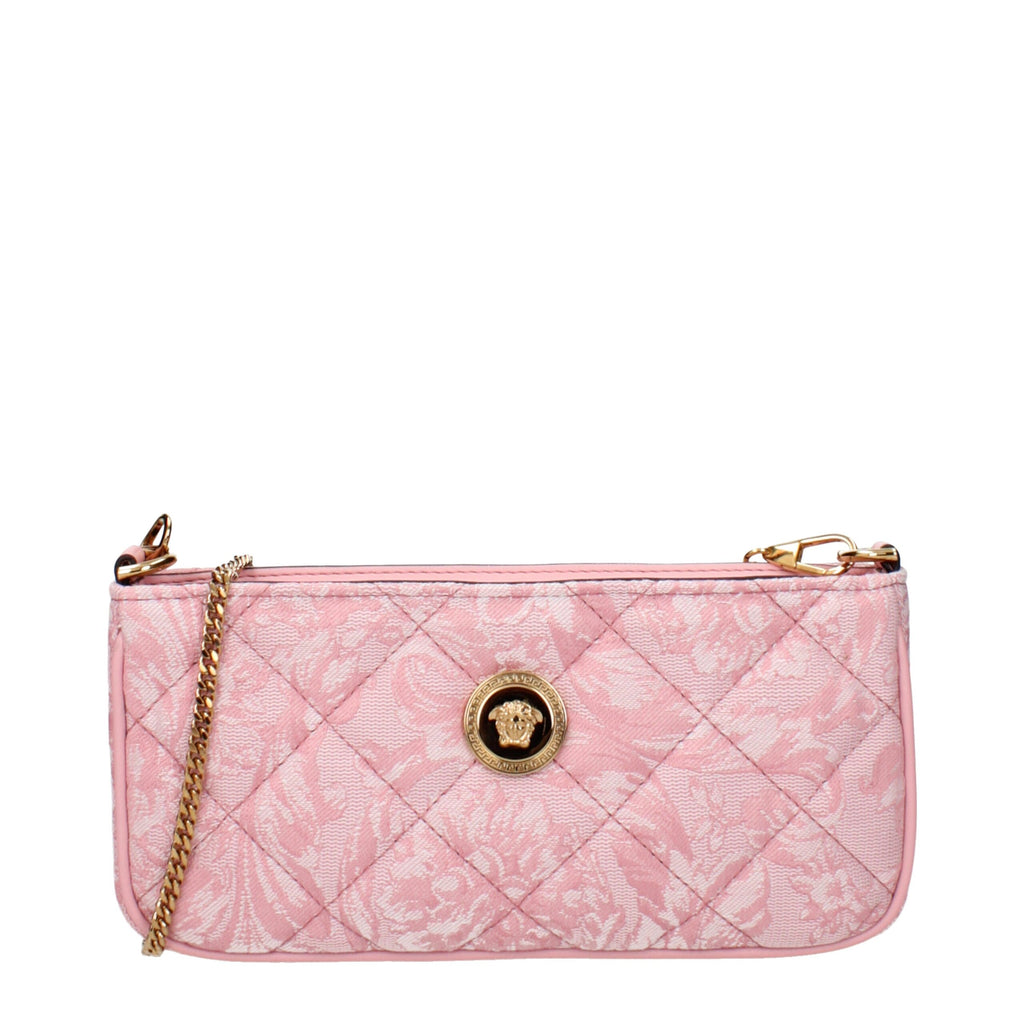 Versace Pink Fabric Crossbody Bag
