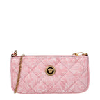 Versace Pink Fabric Crossbody Bag