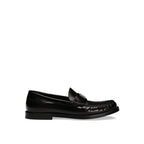 Dolce & Gabbana Black Calfskin Slip-On Loafers