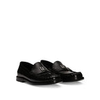 Dolce & Gabbana Black Calfskin Slip-On Loafers