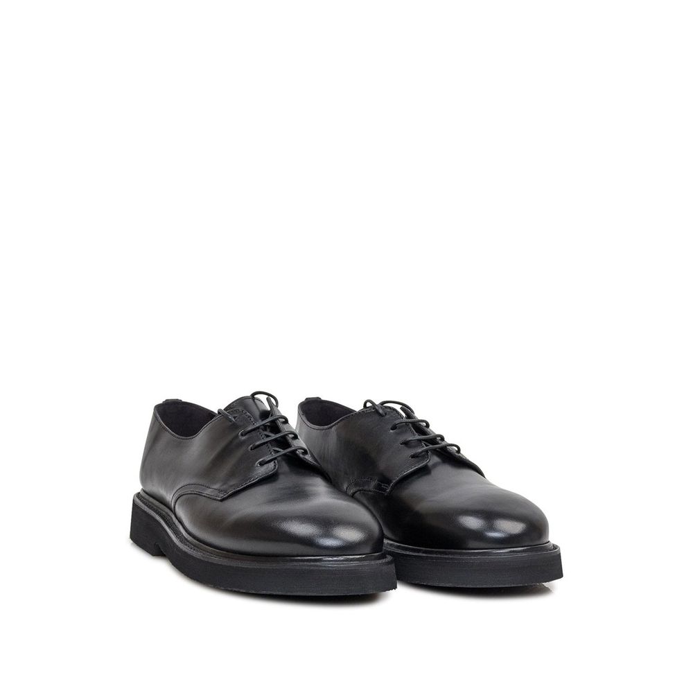 Premiata Black Calfskin Oxfords And Derbies