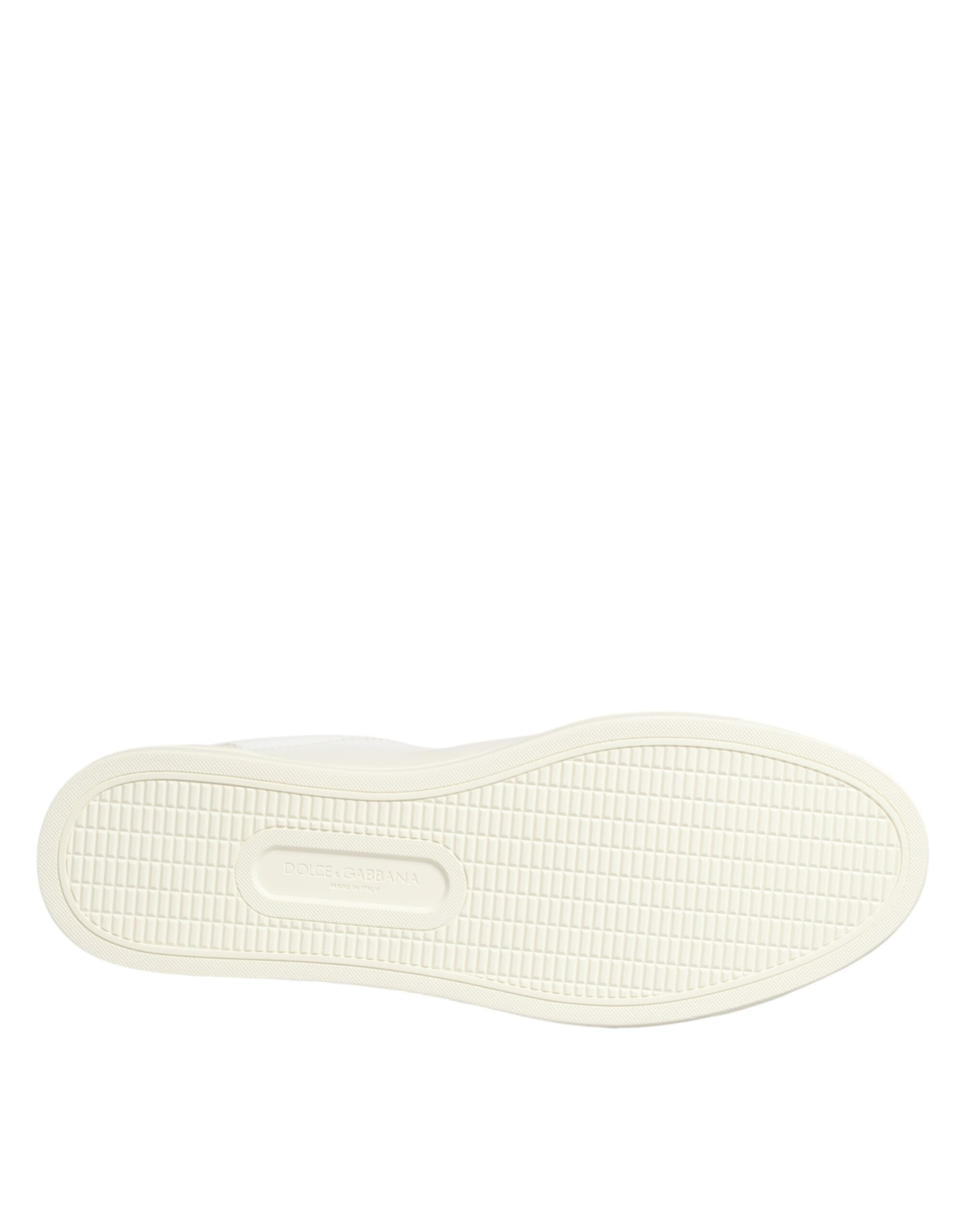 Dolce & Gabbana White Heart Embellished Sneakers Shoes