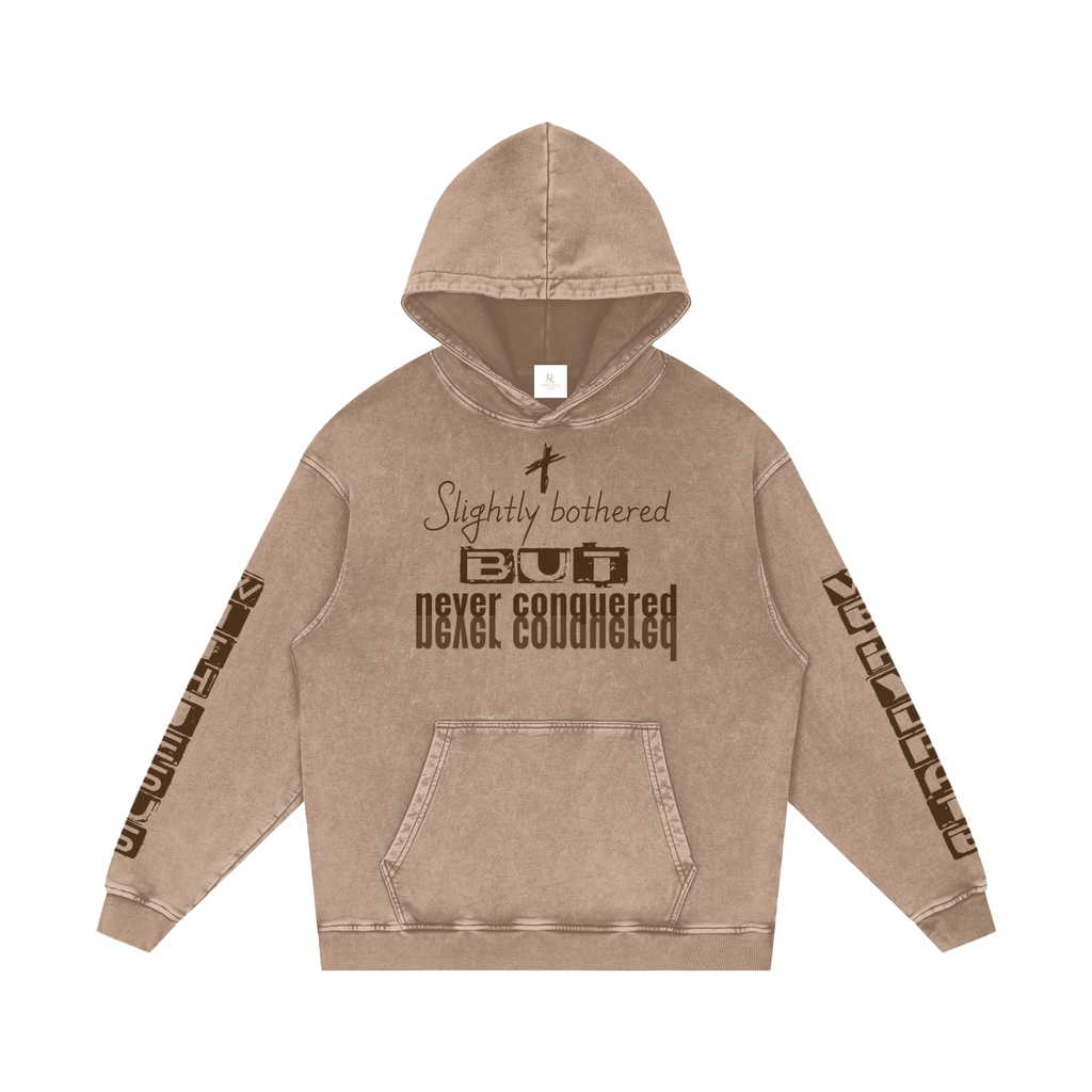 Snow Washed Loose Cotton Hoodie