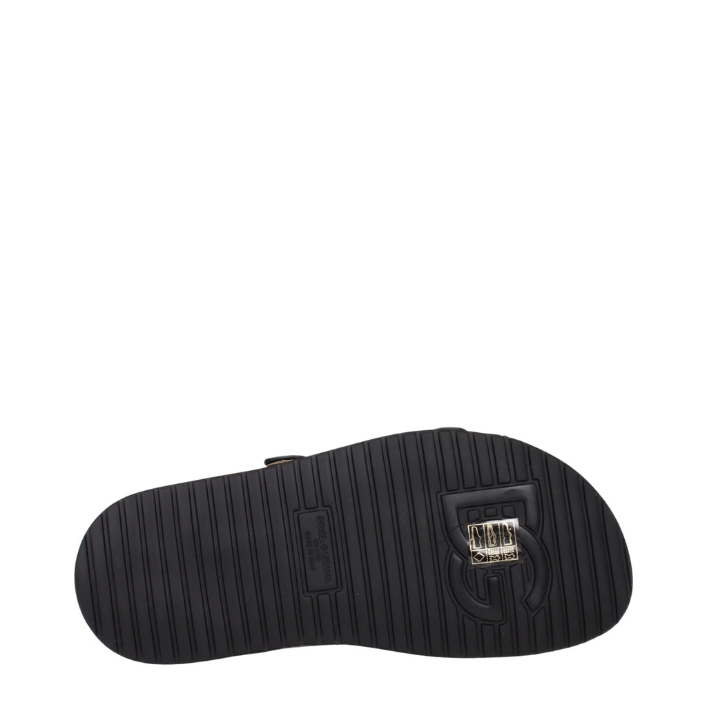 Dolce & Gabbana Beige Velvet Slippers