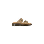 Dr. Martens Beige Leather Flat Sandals