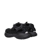 Versace Black Leather Athletic Sneakers