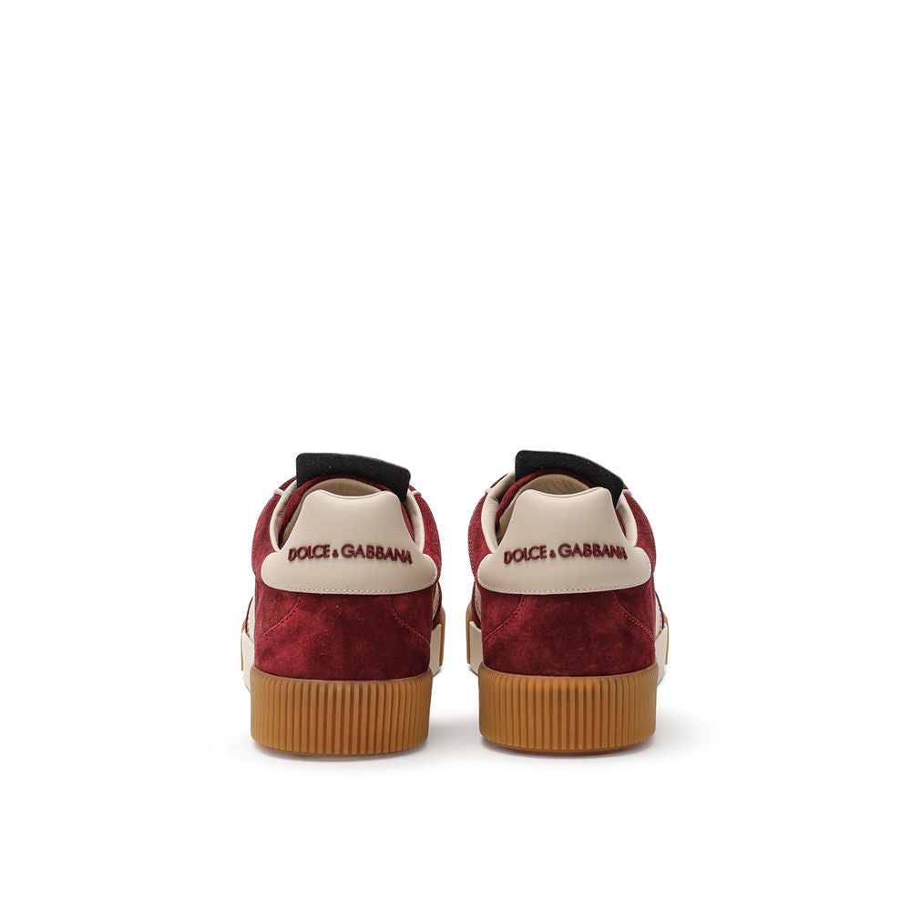 Dolce & Gabbana White Leather Low Top Sneakers