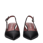 Premiata Black Leather Platform Pumps