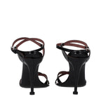 Premiata Black Leather Stiletto Heel Sandals