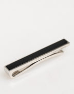 Dolce & Gabbana Silver Tone Brass Logo Branded Men Accessory Tie Clip Bar