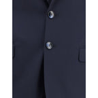 Giorgio Armani Blue Fleece Wool Two-Piece Suit