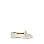Gianvito Rossi White Calf Leather Bos Taurus Ballet Flats