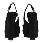 Dolce & Gabbana Black Satin High Heel Pumps