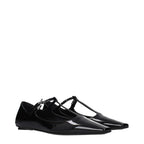 The Attico Black Leather Ballet Flats