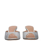 The Attico Gray Satin Stiletto Heel Sandals