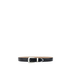 Khaite Black Calf Leather Bos Taurus Regular Belt
