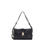 Prada Black Calf Leather Bos Taurus Shoulder Bag