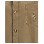 Saint Laurent Bicolor Cotton Denim Jacket