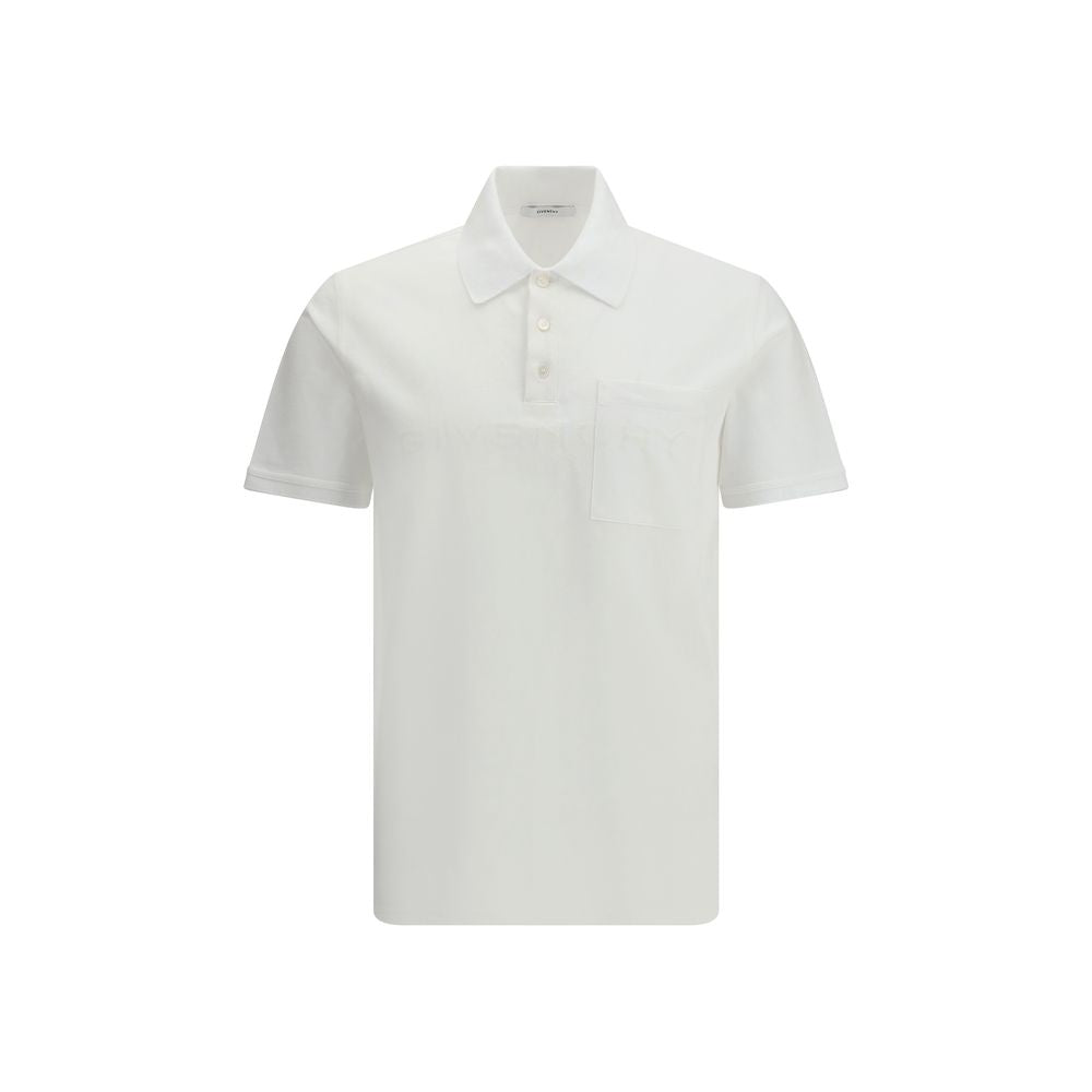 Authentic Designer Givenchy White Cotton Polo Shirt