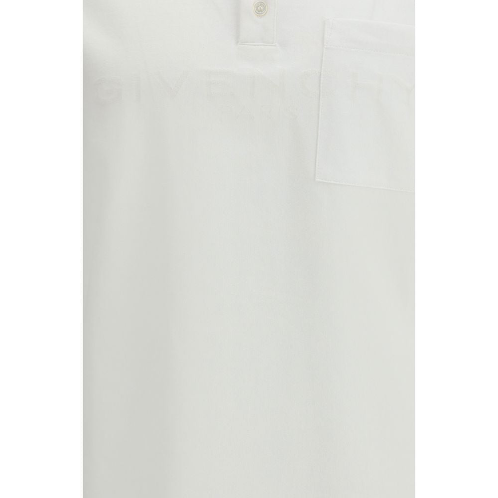 Authentic Designer Givenchy White Cotton Polo Shirt