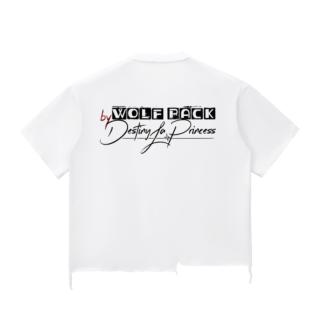 Snow Wash Raw-Hem Boxy T-shirt