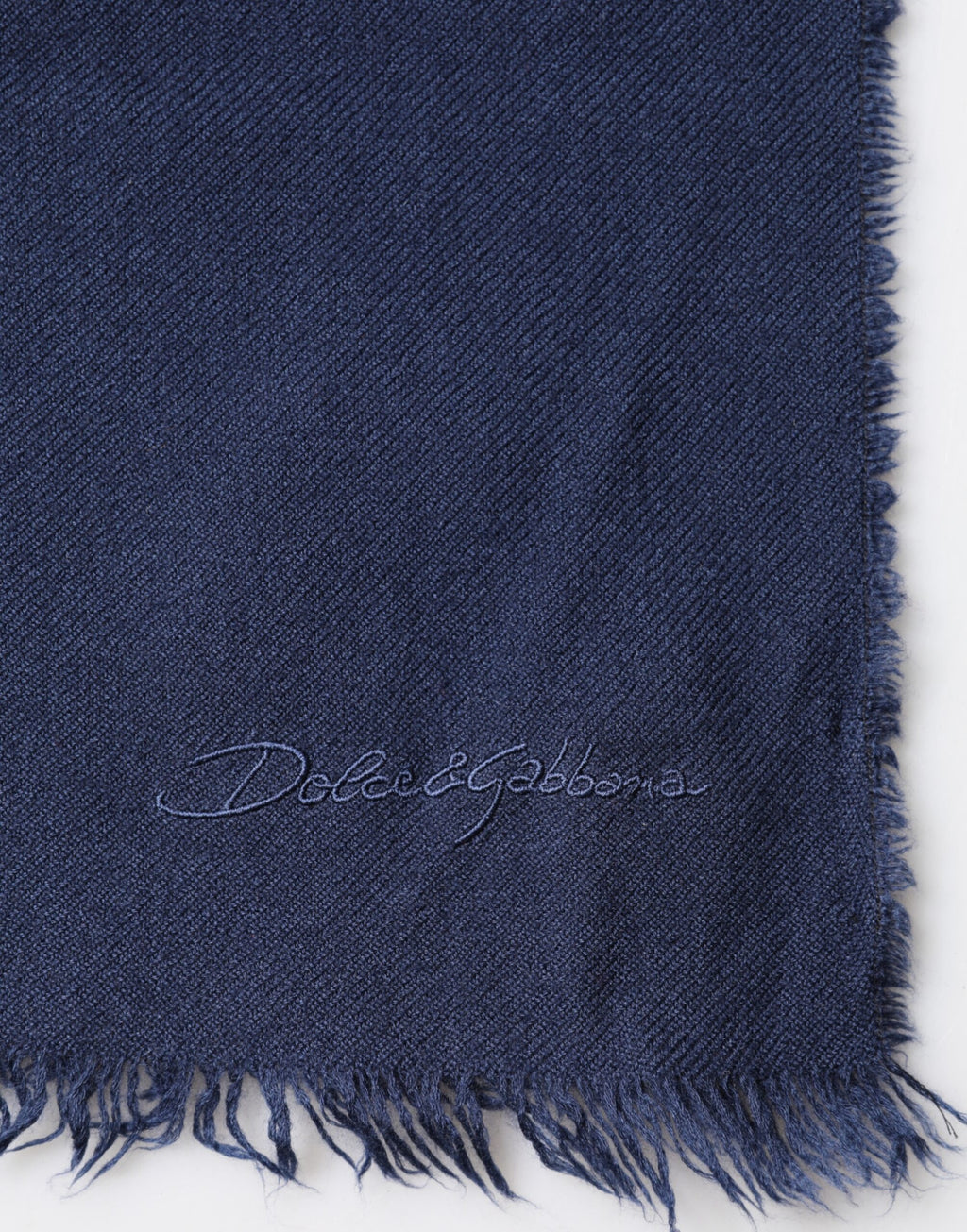 Authentic Designer Dolce & Gabbana Scarf Blue Cashmere Neck Wrap Shawl Men
