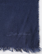 Authentic Designer Dolce & Gabbana Scarf Blue Cashmere Neck Wrap Shawl Men